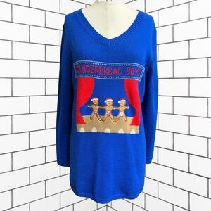 Gingerbread Boys Ugly Christmas Sweater By Isabella's Closet Women's Size Medium